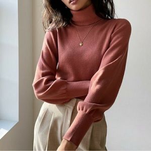 NWOT Aritzia Wilfred Rebecca Sweater in Dusty Coral